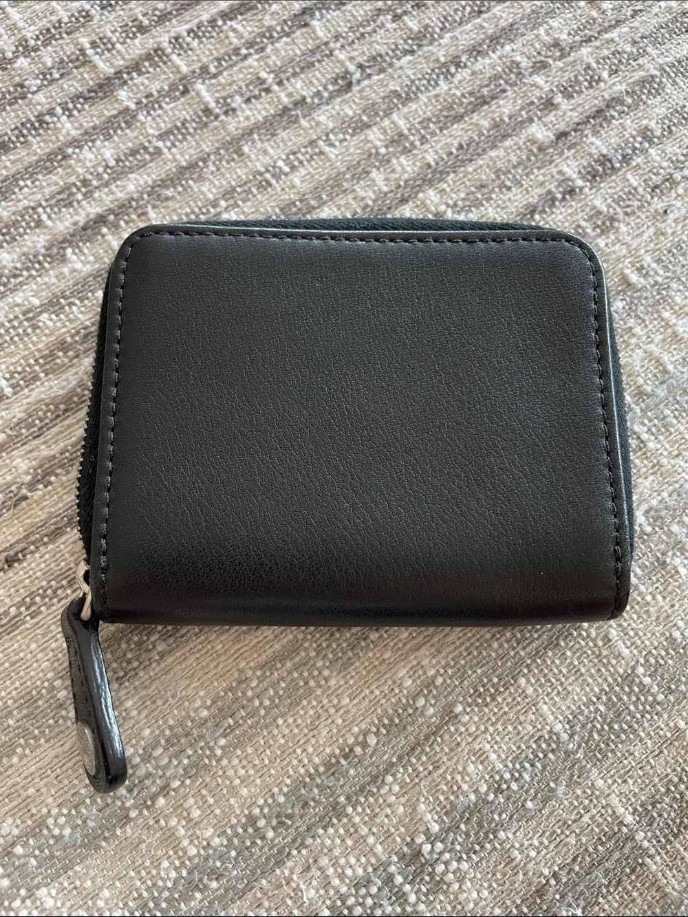 Coach Black Leather Zip Card Holder